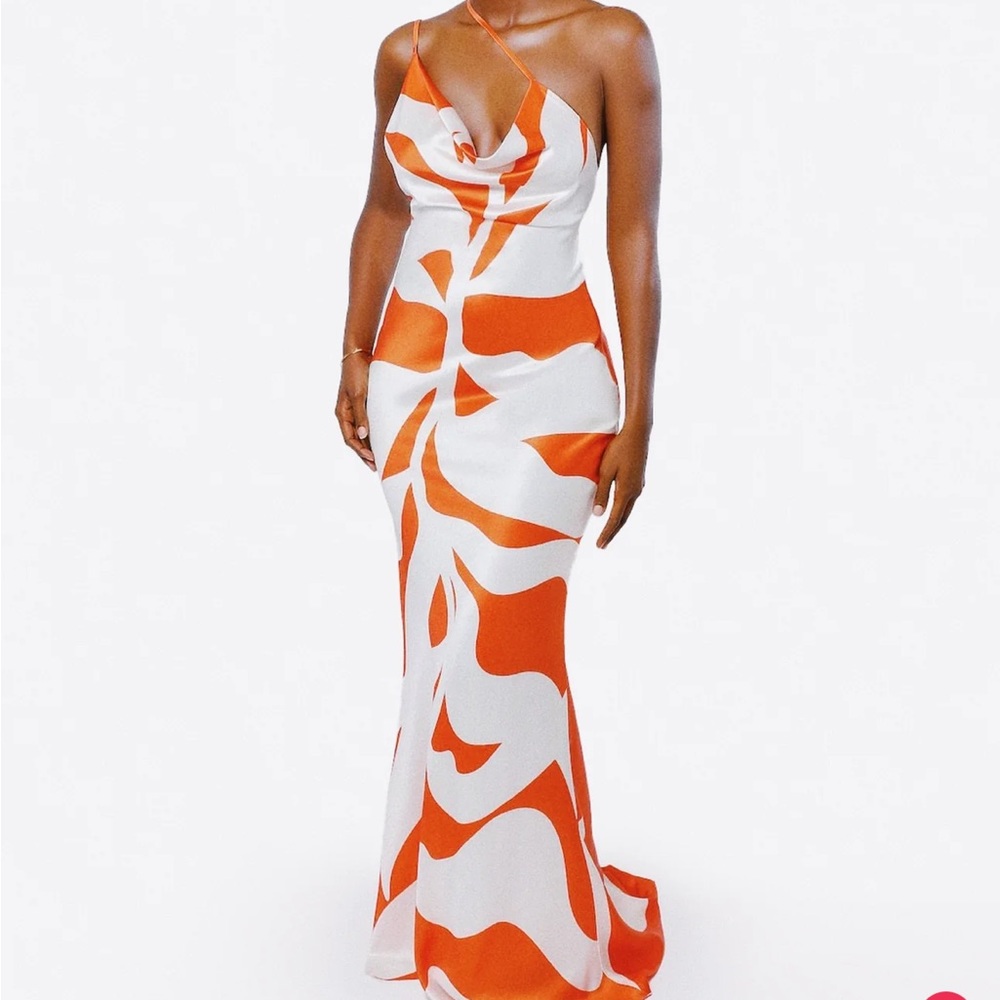 Orange/White Hanifa Gown